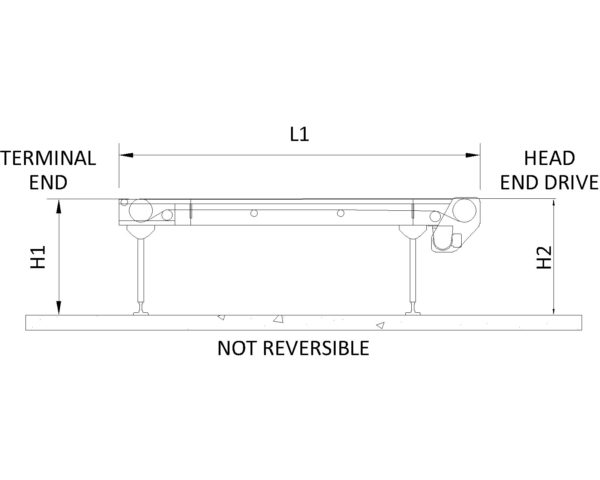 Painted Steel Belt Conveyor – A Type Technical Drawing