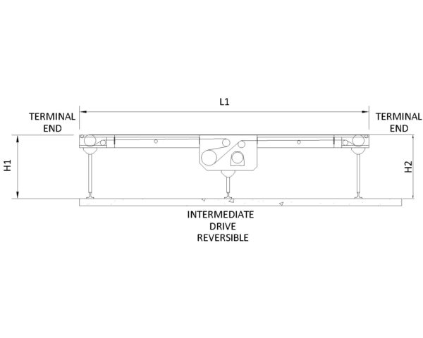 Painted Steel Belt Conveyor – B Type Technical Drawing