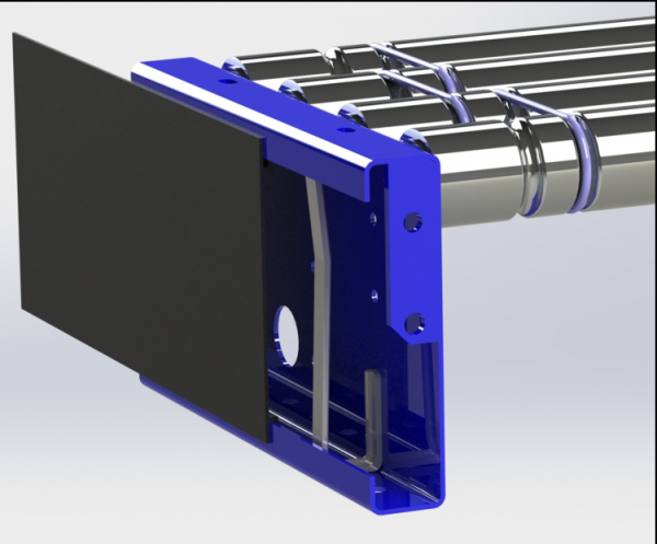 Painted Steel Powered Roller Lineshaft Conveyor Technical Drawing