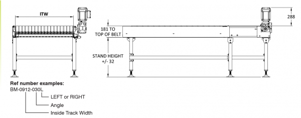 Belt Mitre Technical Drawing